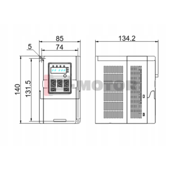 Falownik skalarny jednofazowy GD10-0R4G-S2-B 0,4kW 1x230V